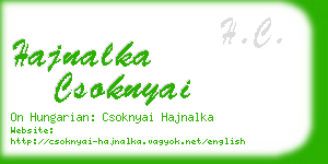 hajnalka csoknyai business card